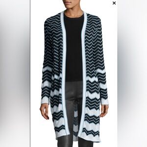 Missoni Black and Blue Zigzag Cardigan
